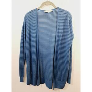 Ann Taylor LOFT Women's Knit Open Cardigan Sweater Size SP Blue Lightweight